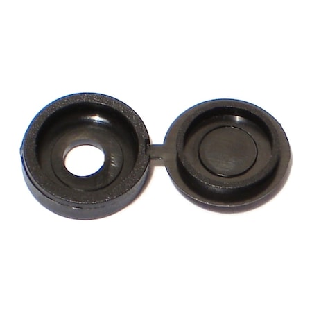 Midwest Fastener Folding Screw Cap, #8 - #10 Dia, Black, Nylon 15 PK 76448